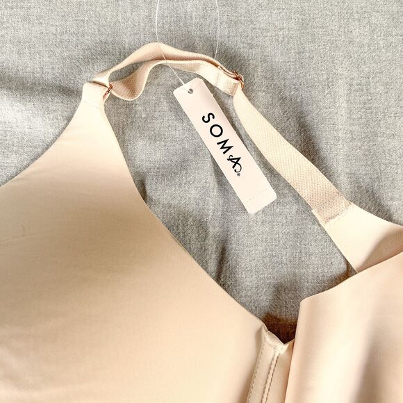 NWT Soma Vanishing 360 Wireless Bra in Pale Sand - Ultra Thin - Size 42C - Picture 9 of 10